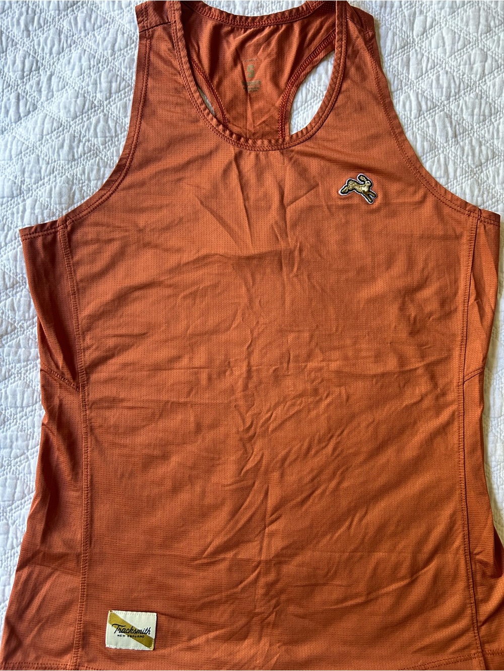 Tracksmith Twilight Burnt Orange Racerback Tank Top